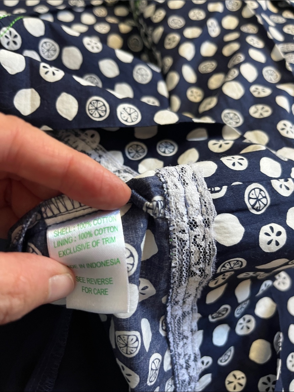 Lilly Pulitzer Lemons and Limes Pleated A Line Skirt Navy White Size 4 - Picture 10 of 12